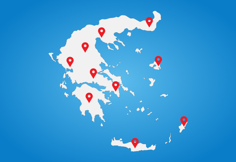 Πανελλαδική Υποστήριξη ανά γεωγραφική περιοχή!